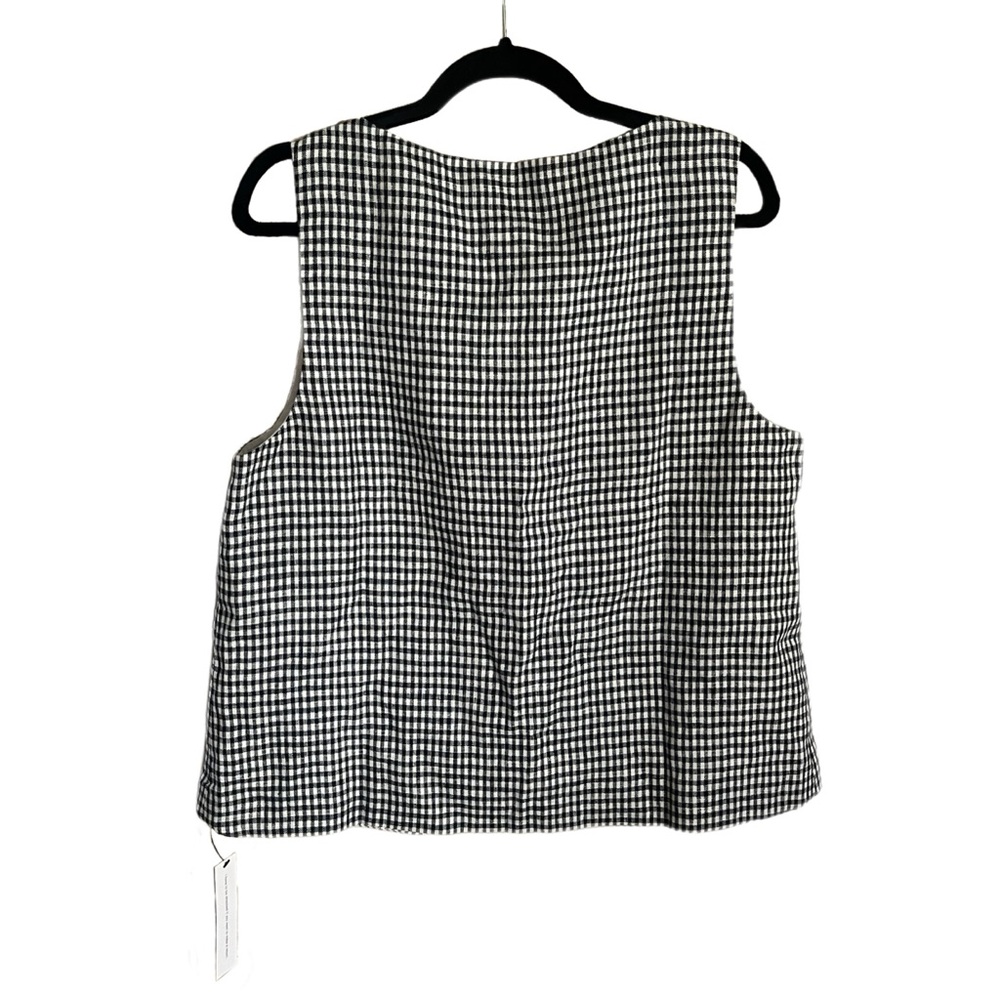 Reformation Addison Linen Top in Remy Check - Picture 4 of 7